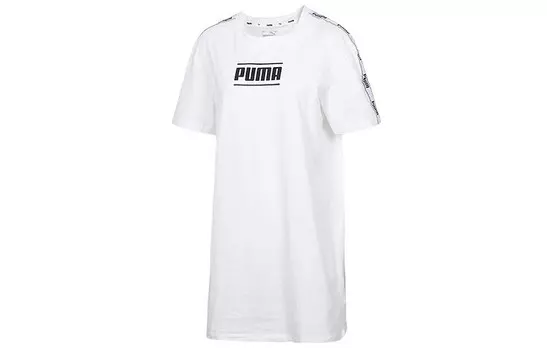 Платье с короткими рукавами женское белое Puma