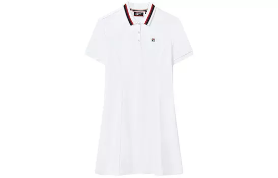 Платье с короткими рукавами женское белое Fila