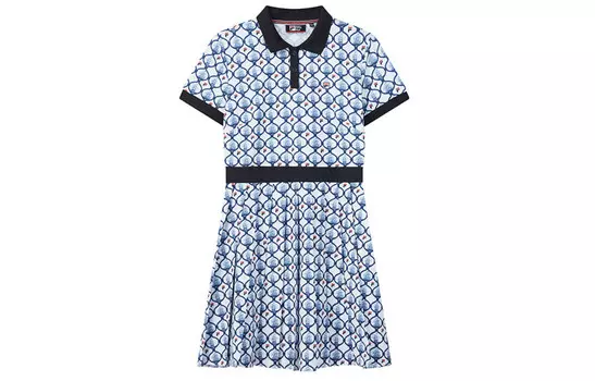 Платье с короткими рукавами женское белое Fila