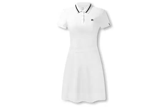 Платье с короткими рукавами женское белое Fila