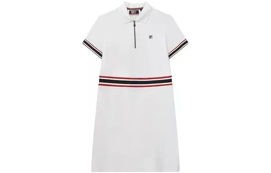 Платье с короткими рукавами женское белое Fila