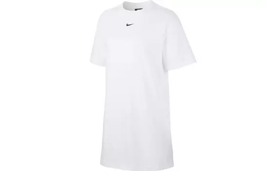 Платье с короткими рукавами женское белое Nike