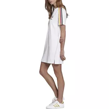 Платье с короткими рукавами женское белое Adidas Originals