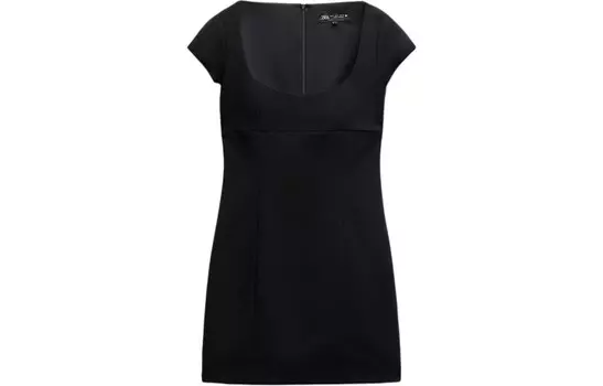 Платье с короткими рукавами женское черное Zara