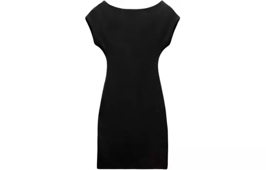Платье с короткими рукавами женское черное Zara