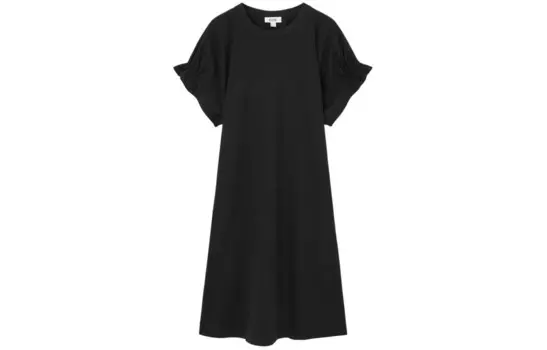 Платье с короткими рукавами женское черное Cos