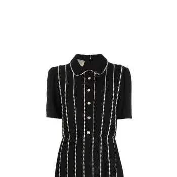 Платье с короткими рукавами женское черное Gucci