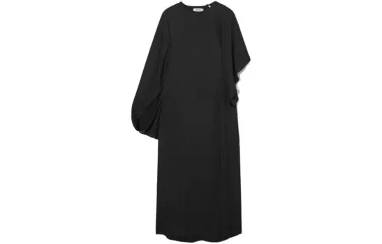 Платье с короткими рукавами женское черное Cos