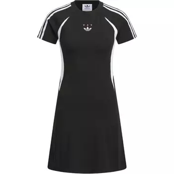Платье с короткими рукавами женское черное Adidas Originals