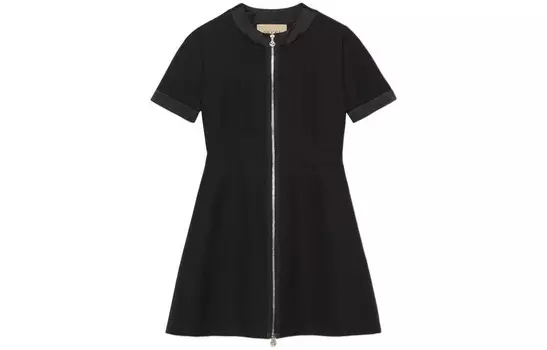 Платье с короткими рукавами женское черное Gucci