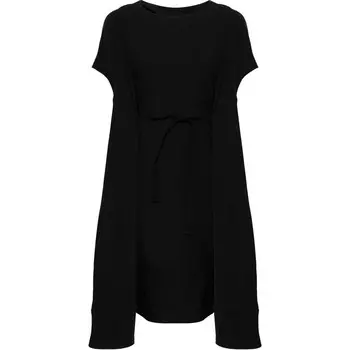 Платье с короткими рукавами женское черное Mm6 Maison Margiela