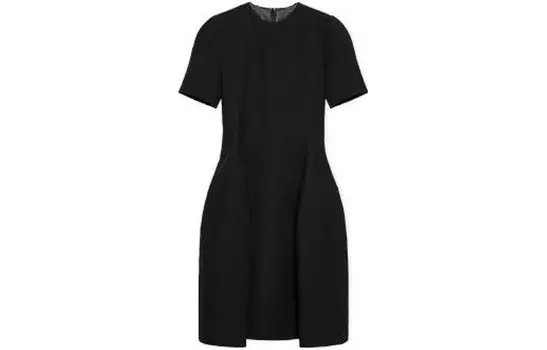 Платье с короткими рукавами женское черное Loewe