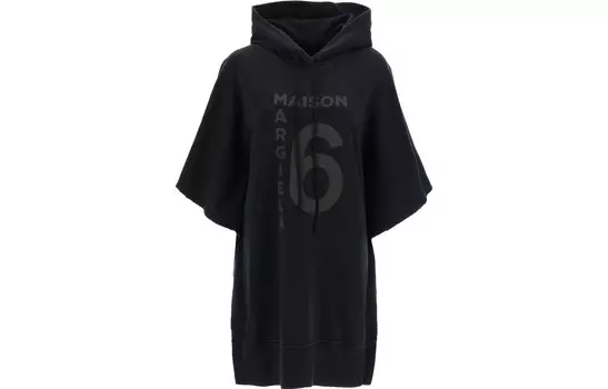 Платье с короткими рукавами женское черное Mm6 Maison Margiela