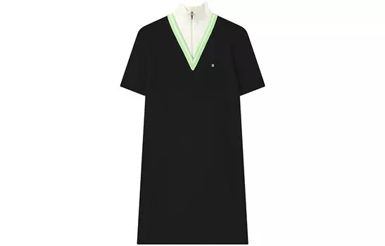 Платье с короткими рукавами женское, цвет черный как смоль Fila