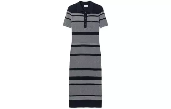 Платье с короткими рукавами женское, цвет черный Lacoste