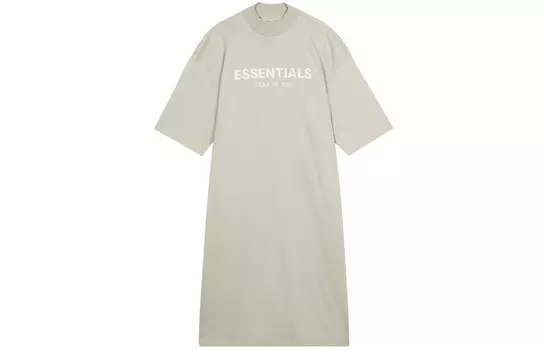 Платье с короткими рукавами женское дымчато-серое Fear Of God Essentials