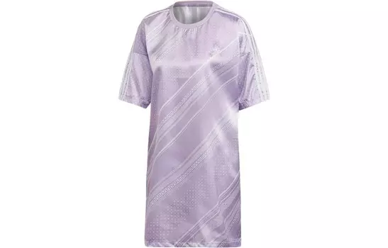 Платье с короткими рукавами женское фиолетовое Adidas Originals