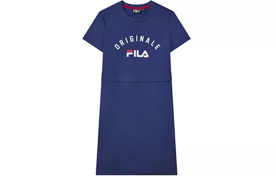 Платье с короткими рукавами женское Glow Purple Blue Fila
