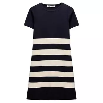 Платье с короткими рукавами женское многоцветное Zara