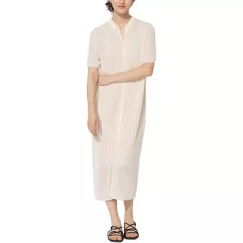 Платье с короткими рукавами женское молочно-белое Uniqlo