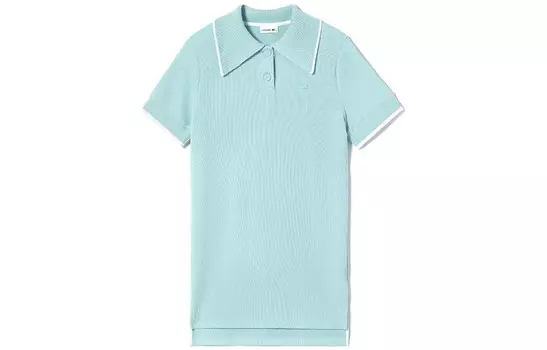 Платье с короткими рукавами женское мятно-зеленое Lacoste