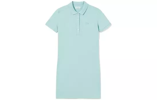 Платье с короткими рукавами женское мятно-зеленое Lacoste