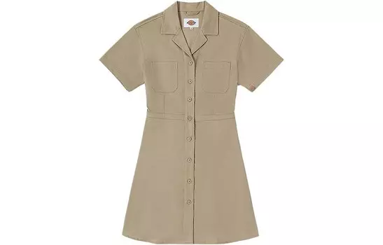 Платье с короткими рукавами женское песочное Dickies