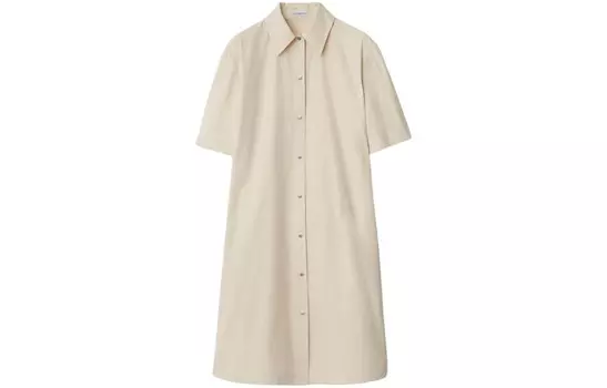 Платье с короткими рукавами женское простое белое Burberry