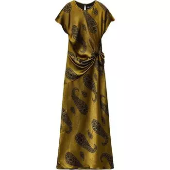 Платье с короткими рукавами, женское, разноцветное ZARA, мультиколор