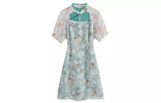 Платье с короткими рукавами женское разноцветное JK&JS, мультиколор