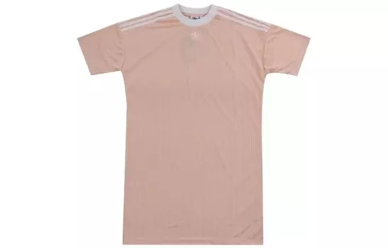 Платье с короткими рукавами женское розовое Adidas Originals