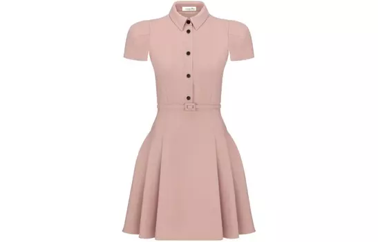 Платье с короткими рукавами женское розовое Dior