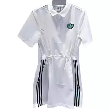 Платье с короткими рукавами женское серое Adidas Originals