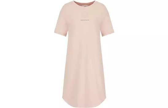 Платье с короткими рукавами женское телесного цвета Armani Exchange