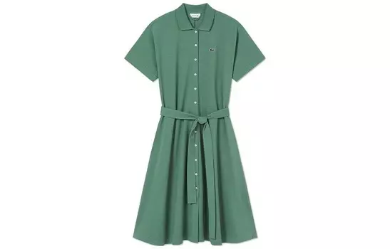 Платье с короткими рукавами женское Tree Green Lacoste