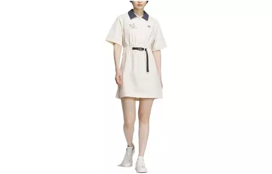 Платье с короткими рукавами женское Wonder White Adidas Originals
