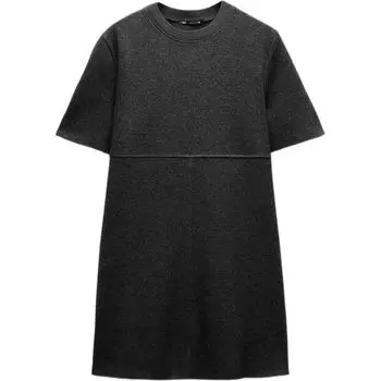 Платье с короткими рукавами женское ZARA, желтый
