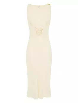 Платье с корсетными деталями Elisabetta Franchi, нейтральный
