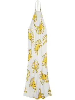 Платье с крабовым принтом MSGM, белый
