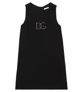 Платье с кристаллами Dolce&Gabbana, черный