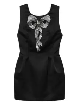 Платье с кристаллами Elisabetta Franchi, черный