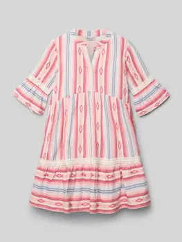 Платье с круглым вырезом Happy Girls, кремовый