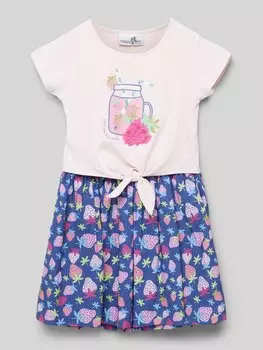 Платье с круглым вырезом Happy Girls, светло-розовый