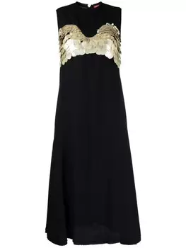 Платье с крупными пайетками Altuzarra, черный