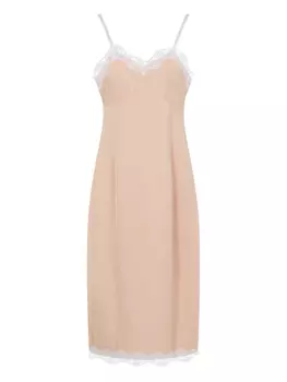 Платье с кружевной отделкой Carven, розовый