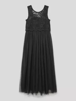 Платье с кружевной отделкой Happy Girls, черный