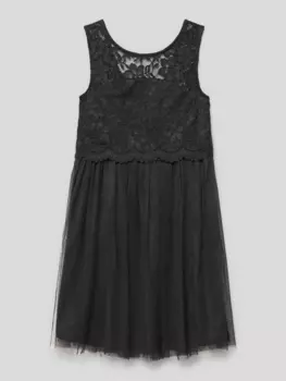 Платье с кружевной отделкой Happy Girls, черный