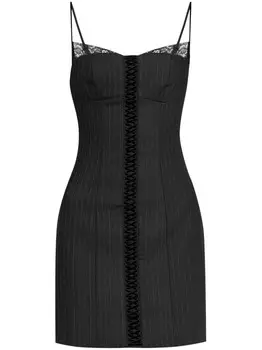 Платье с кружевной отделкой MISBHV, черный