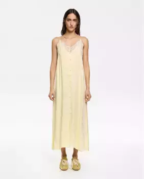 Платье с кружевными бретелями Bimba y Lola, желтый