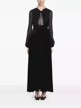 Платье с кружевными вставками Giambattista Valli, черный